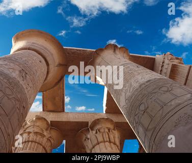 Der Tempel von Kom Ombo in Assuan, Ägypten Stockfoto