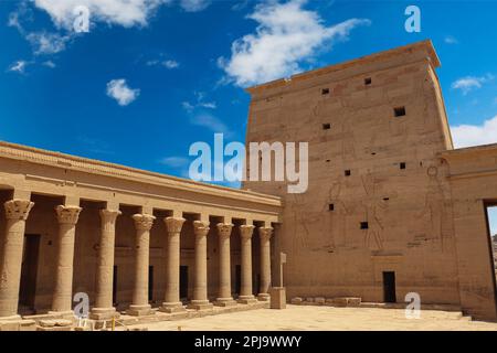 Philae-Tempel in Assuan, Ägypten Stockfoto