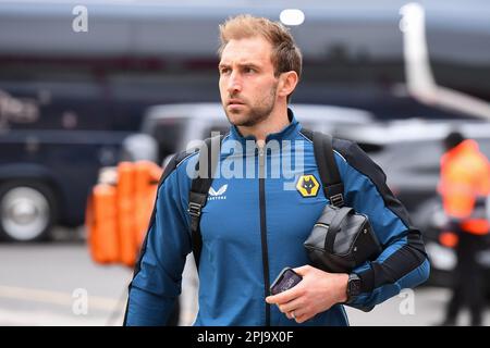 Craig Dawson von Wolverhampton Wanderers während des Premier League-Spiels zwischen Nottingham Forest und Wolverhampton Wanderers am City Ground, Nottingham, am Samstag, den 1. April 2023. (Foto: Jon Hobley | MI News) Guthaben: MI News & Sport /Alamy Live News Stockfoto