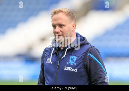 Huddersfield, Großbritannien. 01. April 2023. Aaron Danks of Middlesbrough während des Sky Bet Championship-Spiels Huddersfield Town vs Middlesbrough at John Smith's Stadium, Huddersfield, Großbritannien, 1. April 2023 (Foto von Alfie Cosgrove/News Images) in Huddersfield, Großbritannien, 4/1/2023. (Foto: Alfie Cosgrove/News Images/Sipa USA) Kredit: SIPA USA/Alamy Live News Stockfoto