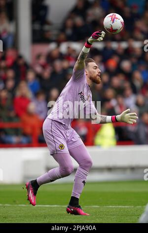 Wolverhampton Wanderers Torwart Jose Sa in Aktion während des Premier League-Spiels auf dem City Ground in Nottingham. Foto: Samstag, 1. April 2023. Stockfoto