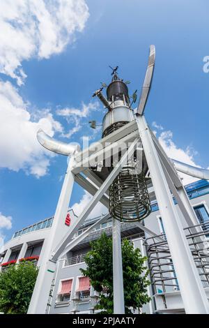 Aurich: Marktplatz, Sousturm in Ostfriesland, Niedersachsen, Niedersachsen, Deutschland Stockfoto