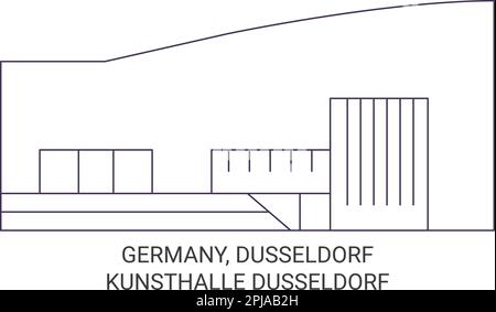 Deutschland, Düsseldorf, Kunsthalle Düsseldorf Reise-Vektordarstellung Stock Vektor