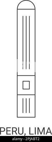 Peru, Lima Reise Landmarke Vektordarstellung Stock Vektor