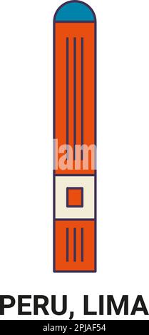 Peru, Lima Reise Landmarke Vektordarstellung Stock Vektor