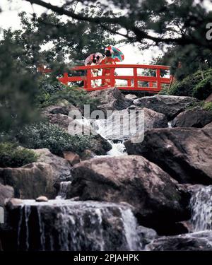 Japan. Kyoto. Kinder in traditioneller Kleidung. Kostüm. Stockfoto