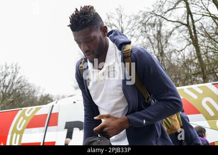 Nijmegen, Niederlande. 01. April 2023. NIJMEGEN, NIEDERLANDE - APRIL 1: Ibrahim Sangare von PSV während des niederländischen Eredivisie-Spiels zwischen NEC Nijmegen und PSV im Stadion de Goffert am 1. April 2023 in Nijmegen, Niederlande (Foto von Broer van den Boom/Orange Pictures). Kredit: Orange Pics BV/Alamy Live News Stockfoto
