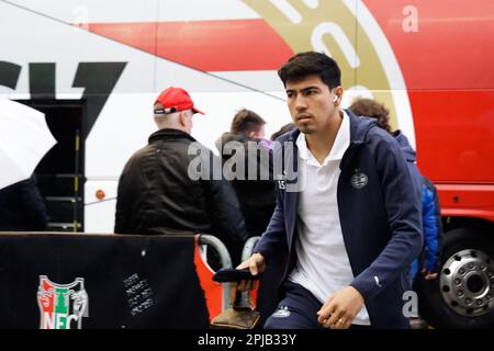 Nijmegen, Niederlande. 01. April 2023. NIJMEGEN, NIEDERLANDE - APRIL 1: Erick Gutierrez von PSV während des niederländischen Eredivisie-Spiels zwischen NEC Nijmegen und PSV im Stadion de Goffert am 1. April 2023 in Nijmegen, Niederlande (Foto von Broer van den Boom/Orange Pictures). Kredit: Orange Pics BV/Alamy Live News Stockfoto
