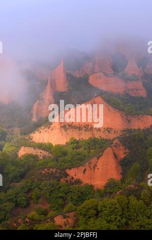 Las Medulas, altes römisches Goldbergwerk, Provinz Leon, Castilla-Leon, Spanien, Europa Stockfoto