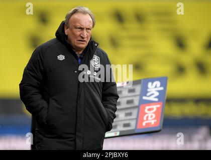 Huddersfield, Großbritannien. 1. April 2023. Huddersfield Manager Neil Warnock während des Sky Bet Championship-Spiels im John Smith's Stadium, Huddersfield. Der Bildausdruck sollte lauten: Gary Oakley/Sportimage Credit: Sportimage/Alamy Live News Stockfoto