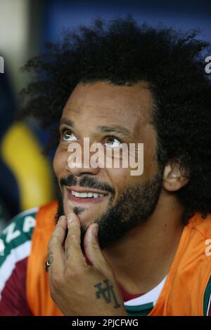 Rio de Janeiro, Brasilien, 01. April 2023. Marcelo von Fluminense während des Spiels zwischen Flamengo und Fluminense, für die Finalmeisterschaft Carioca 2023, im Maracana Stadium, in Rio de Janeiro am 01. April. Foto: Daniel Castelo Branco/DiaEsportivo/Alamy Live News Stockfoto