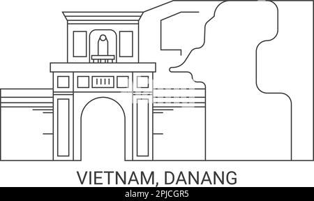 Vietnam, Danang, M, Sn Reise Landmarke Vektordarstellung Stock Vektor