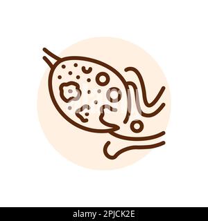 Schwarzes Liniensymbol für Ovulation. Düngung. Piktogramm für Webseite Stock Vektor