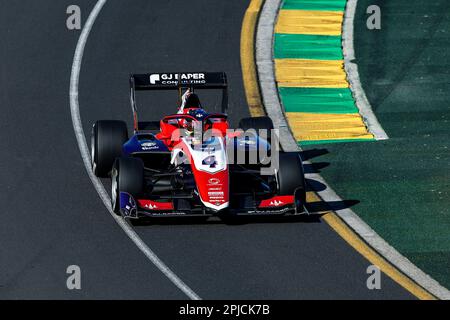 Melbourne, Australien. 02. April 2023. 04 FORNAROLI Leonardo (ita), Trident, Dallara F3, Action während der 2. Runde der FIA-Formel-3-Meisterschaft 2023 vom 31. März bis 2. April 2023 auf dem Albert Park Circuit in Melbourne, Australien - Photo Xavi Bonilla / DPPI Credit: DPPI Media/Alamy Live News Stockfoto