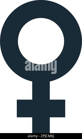 Logo-Vorlage Für Frauen Mit Zeichen Für Das Geschlecht Vektor-Logo Illustration Design Stock Vektor