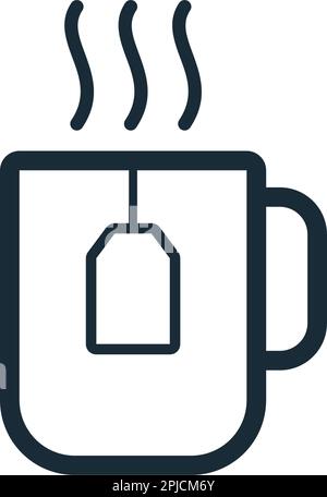 Design Für Illustration Der Tea Cup Icon Vector Logo-Vorlage Stock Vektor