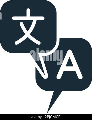 Translation, Translator Symbol Vector Logo Template Illustration Design Stock Vektor