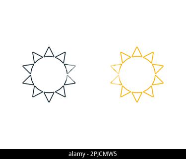 Sunburst Line-Symbol Elemente Der Designvorlage Stock Vektor