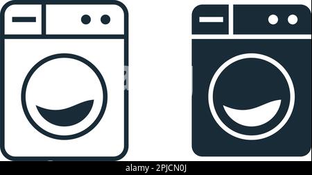 Waschmaschine Wäschesymbol Vektor Logo Vorlage Illustration Design Stock Vektor