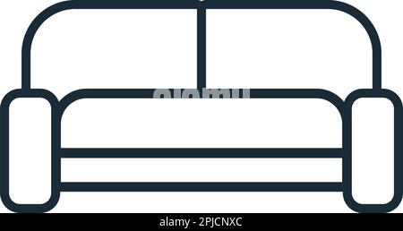 Strichcouch Symbol Vektor Logo Vorlage Illustration Design Stock Vektor