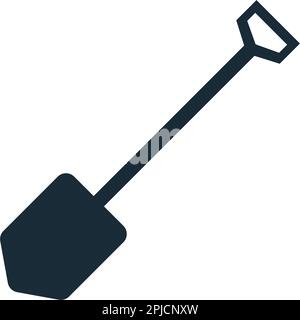 Schaufel mit Gartenausrüstung Symbol Vektor Logo Vorlage Illustration Design Stock Vektor