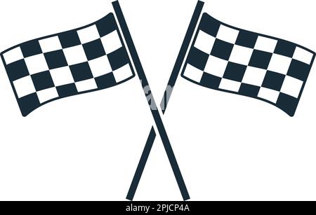 Zeichnungsdesign Für Die Vektor-Logo-Vorlage Des Race-Flag-Symbols Stock Vektor