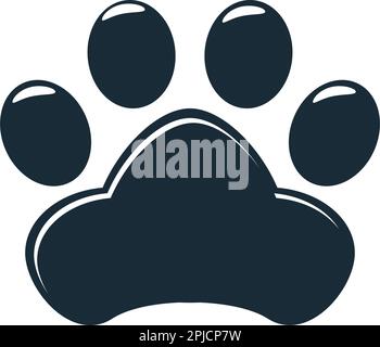 Pfotendruck-Symbol Vektor-Logo-Vorlage Illustration Design Stock Vektor