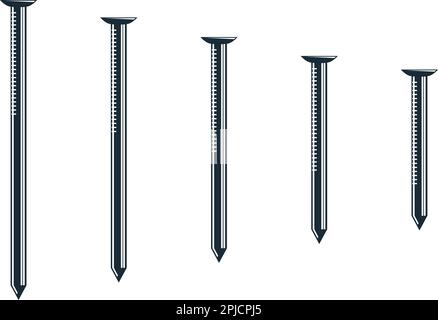 Nägel Tischlerei Symbol Vektor Logo Vorlage Illustration Design Stock Vektor