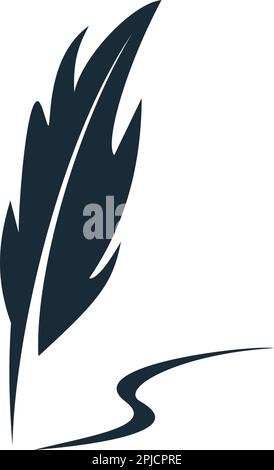 Zeichnungsdesign Für Vektor-Logo-Vorlage Mit Federstift-Symbol Stock Vektor