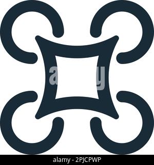 Dronensymbol Vector Logo Template Illustration Design Stock Vektor
