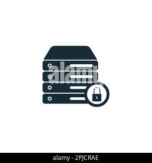 Datenspeicher Vorhängeschloss Symbol Designvorlagen Elemente Stock Vektor