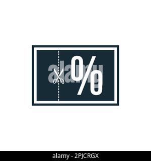 Elemente Der Designvorlage Für Das Symbol "Rabattcoupons" Stock Vektor