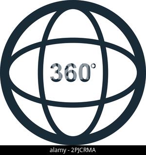 360°-Symbol Für Kamera Vektor-Logo-Vorlage Illustration Design Stock Vektor