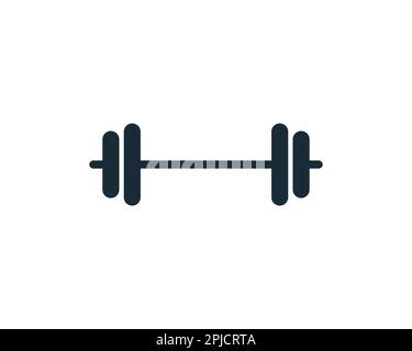 Barbel, Dumbbell Gym Icon Vector Logo Template Illustration Design Stock Vektor