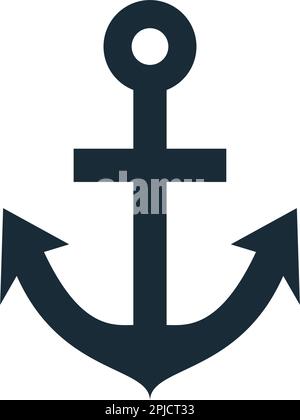 Ankersymbol Vector Logo Template Illustration Design Stock Vektor