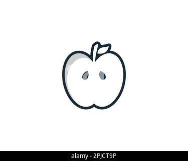 Elemente Für Apple Fruit Icon Design Template Stock Vektor