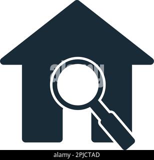 Startseite Symbol Suche Vektor Logo Vorlage Illustration Design Stock Vektor