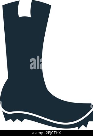 Darstellungsdesign Der Vektorlogo-Vorlage Für Cowboy-Boot-Symbol Stock Vektor