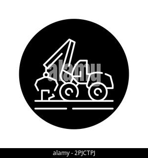 Farbsymbol für Stumpf entfernen. Gartenservice. Stock Vektor