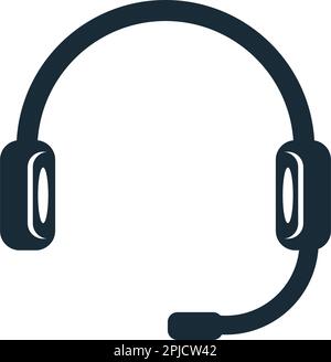 Callcenter Headset-Symbol Vektor Logo Vorlage Illustration Design Stock Vektor