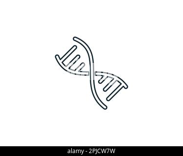 DNA Helix Icon Design Template-Elemente Stock Vektor