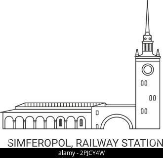 Russland, Simferopol, Bahnhofsanzeige Stock Vektor
