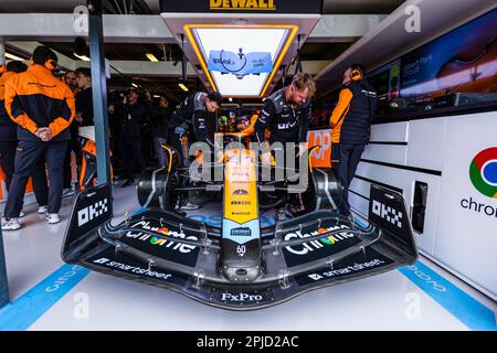 Melbourne, Australien. 01. April 2023. Oscar Piastri aus Australien fährt den (81) McLaren MCL36 während des letzten Trainings vor dem Grand Prix von Australien F1 auf der Albert Park Grand Prix-Strecke. Kredit: SOPA Images Limited/Alamy Live News Stockfoto