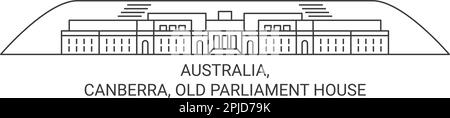 Australien, Canberra, Altes Parlamentsgebäude Stock Vektor