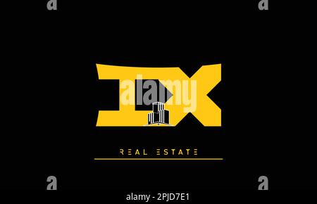 Immobilienbriefe Initialen Monogramm Logo IX , XI Stock Vektor