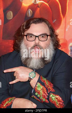 Jack Black 04/01/2023 die Sondervorführung der Super Mario Bros Film im Regal LA Live in Los Angeles, CA Foto von Izumi Hasegawa/HollywoodNewsWire.net Kredit: Hollywood News Wire Inc./Alamy Live News Stockfoto