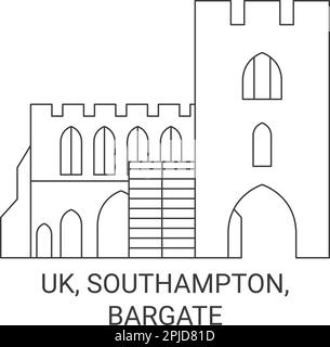 England, Southampton, Bargate Travel Landmark-Vektordarstellung Stock Vektor
