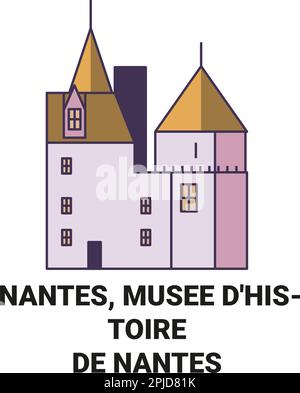 Frankreich, Nantes, Musee D'histoire De Nantes reisen als Vektordarstellung Stock Vektor