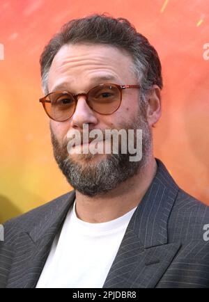 Los Angeles, Kalifornien, USA 1. April 2023 Actor Seth Rogen nimmt am 1. April 2023 in Los Angeles, Kalifornien, USA, an einer Sondervorführung der „Super Mario Bros“ von Universal Pictures Teil. Foto: Barry King/Alamy Live News Stockfoto
