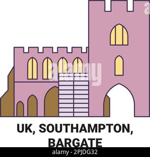 England, Southampton, Bargate Travel Landmark-Vektordarstellung Stock Vektor